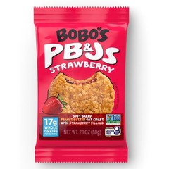 Bobo’S Pb&Js, Peanut Butter Oat Crust with Strawberry Filling, 5 Pack of 2.1Oz O