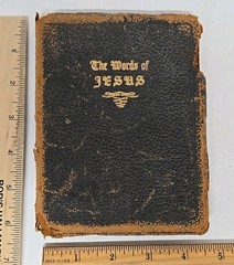 The Words Of Jesus Vtg 1943 Christian Prayer Book Red Letter Hardcover Bible 40s