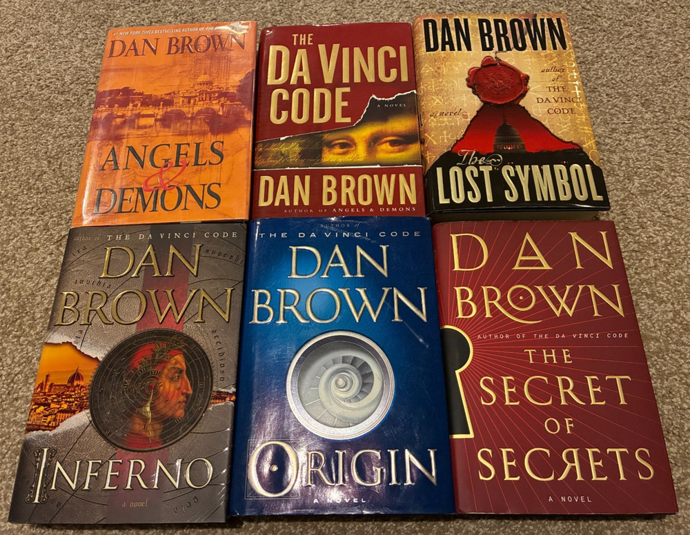 Robert Langdon – Complete 6-Book Hardcover Series Set – Dan Brown – RARE!