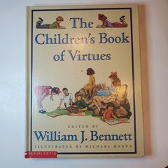 2 Children’s Book of Virtues + Heroes Lot William J. Bennett 1995 HC Stories
