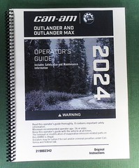 2024 Can-Am Outlander MAX 500 DPS 4X4 Owner’s Manual: 394 pages & Clear Covers