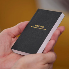 Holy Bible: Pocket New Testament with Psalms and Proverbs, Black, KJV