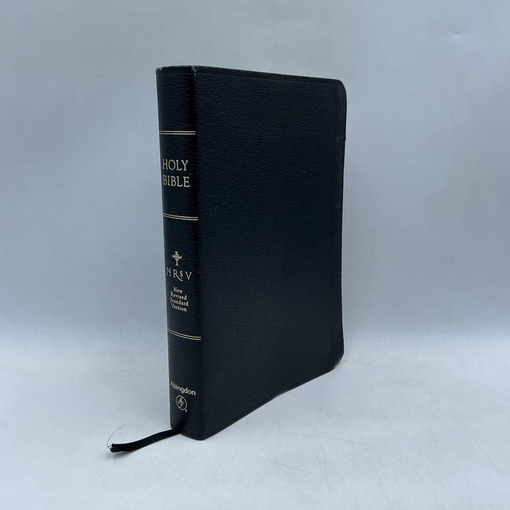 NRSV New Revised Standard Version Premium Bible Black Bonded Leather Abingdon