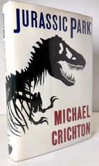 Jurassic Park, Michael Crichton 1990 1st ed 1st print w $19.95 DJ in Mylar