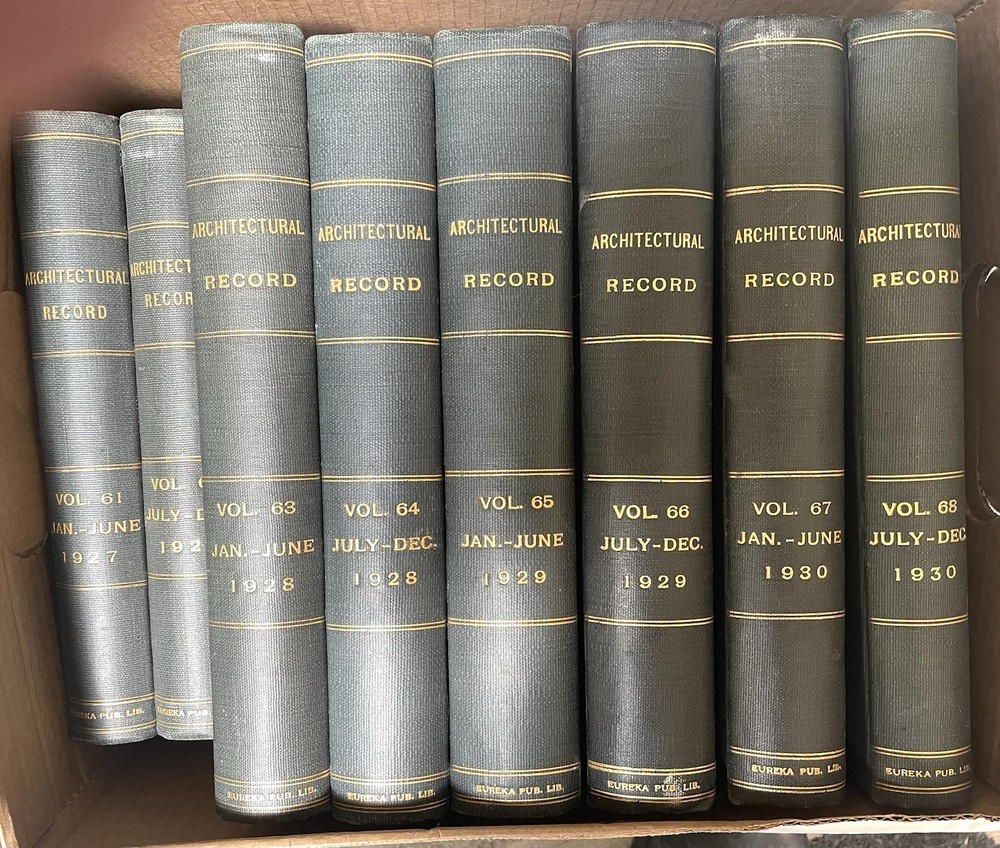 Vintage Architectural Record Magazine Bound Volumes 1923-1940. CHOICE