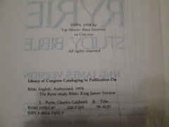 The Ryrie Study Bible King James Version 1978 Hardcover KJV Maps