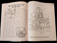 DISNEY ALICE IN WONDERLAND COLORING BOOKS (64 PAGES EACH) FREE SHIPPING USA