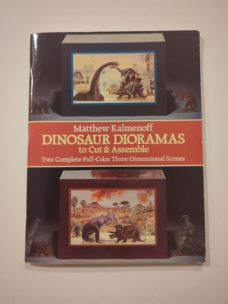 DINOSAUR DIORAMAS to Cut & Assemble MATTHEW KALMENOFF 1983 Dover UNUSED UNCUT