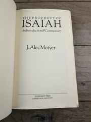 The Prophecy of Isaiah J. Alec Motyer 1993 Commentary Biblical Studies