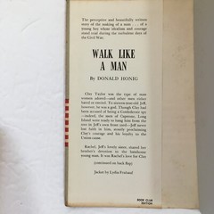 Civil War: Walk Like A Man by Donald Honig 1961 First Edition/Hardcover DJ