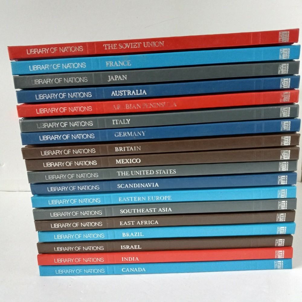 Lot of 18 Library of Nations Time Life HC Books 1985-88 Very Good to Near Fine