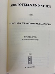 Aristoteles und Athen, Band 1 & 2 in einem Buch. Reprografischer Nachdruck der 1