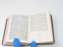 Vintage 1940s Miniature Holy Bible KJV Oxford Ruby 32mo Pocket Bible 40s