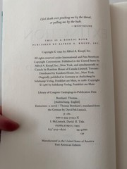 Thomas Bernhard / EXTINCTION 1st US Edition (1995)