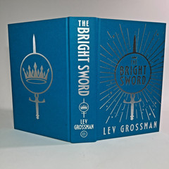 The Bright Sword Lev Grossman Hardcover SIGNED Broken Binding Stenciled Edges