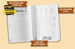Cozy Autumn Word Search for Adults: Large Print Word Puzzles for Fall Tranquilit