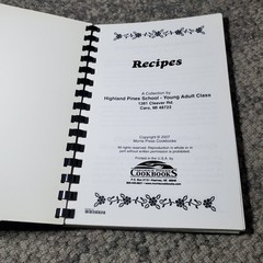 Recipes Cookbook Highland Pines School 2007 Young Adult Class Morris Press