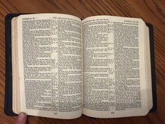 Vintage Cambridge Compact Bible KJV 63X Blue Hand Grained Morocco Leather Boxed