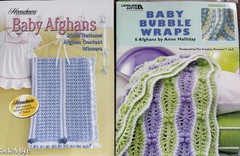 Herrschners Leisure Arts Baby Afghans Pattern Book Set of 7 Craft Hobby Book Lot
