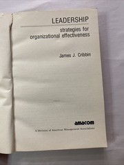 Leadership by James J. Cribbin (1982, Hardcover)