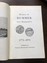 History of Dummer New Hampshire 1773-1973 HC 244 pages–Lots of Photos–L@@K!!!