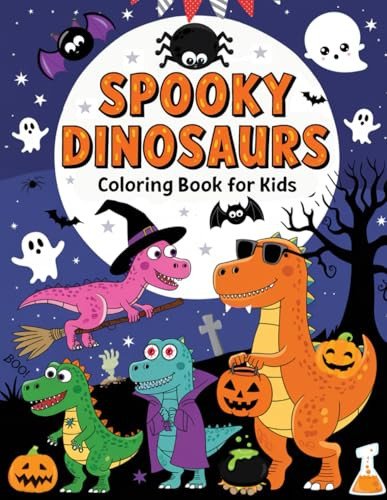 spooky dinosaurs coloring book – GOOD