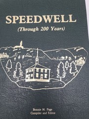 Speedwell Through 200 Years HC Bonnie Page 1985 Rural Town in Tennessee