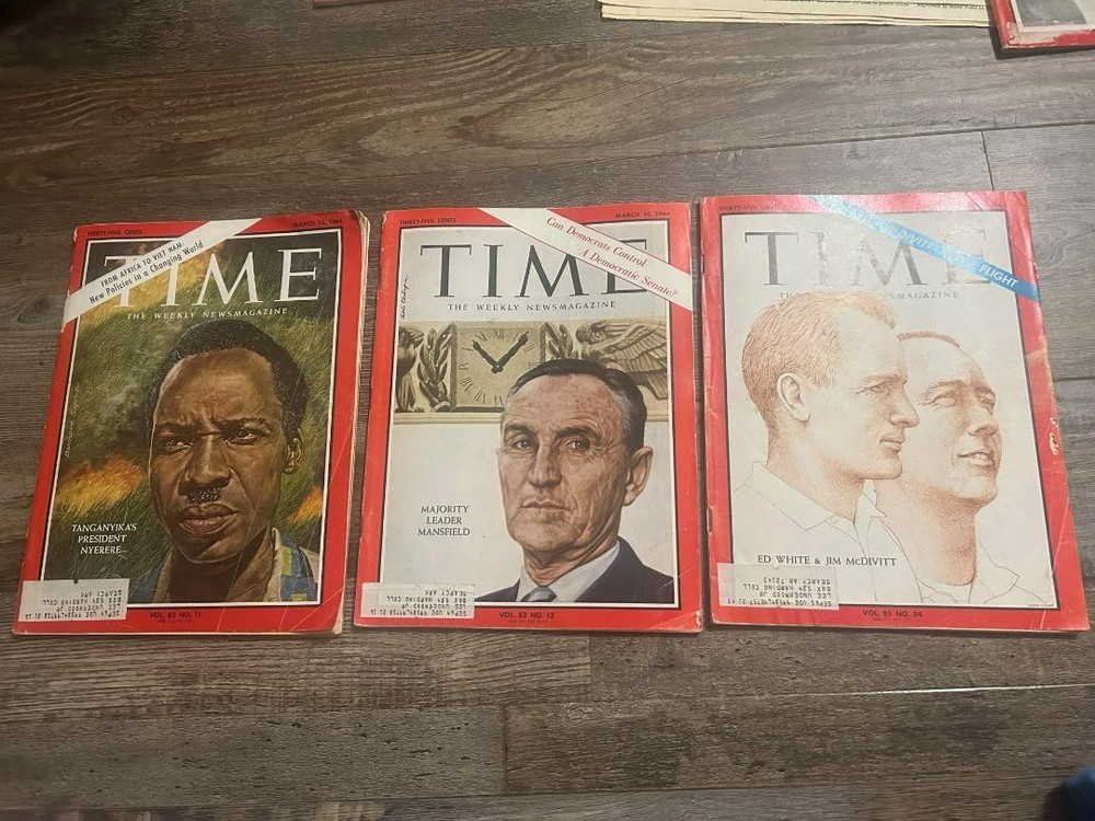 Lot of 3 Time Magazines 1964-1965