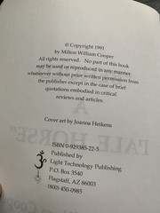 Behold a Pale Horse by William Cooper (1991, Trade Paperback)