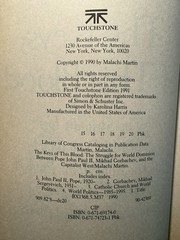 The Keys of This Blood Malachi Martin PB 1990 Vatican Russia New World Order
