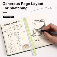 Thick Blank Journal Notebook 400 Pages 3.9 × 5.5 No Lines Soft Leather Pocket…