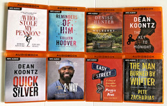 Audiobook MP3 Lot of 8 CDs Audio Books Fiction Romance (Ex-Library) Koontz, etc