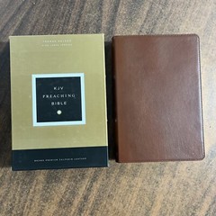 KJV Preaching Bible Verse by Verse – Brown Calfskin Genuine Leather – 11.5 pt