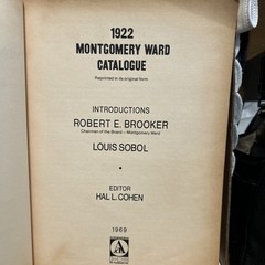 Vtg 1922 MONTGOMERY WARD CATALOGUE Bokk Golden Jubilee 1969 Antique 672 PAGES!!