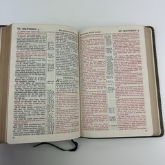 The Holy Bible King James Version Concordance Red Letter Leather Genuine Leather