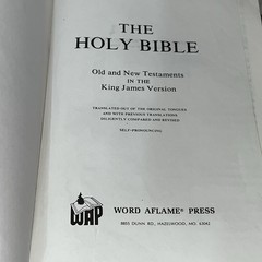 Holy Bible Concordance KJV Red Letter Edition 1973 Burgundy Word Aflame Press