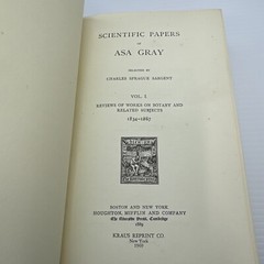 Scientific Papers of Asa Gray 1889 Reprint 1969 Volumes 1 & 2 Works on Botany