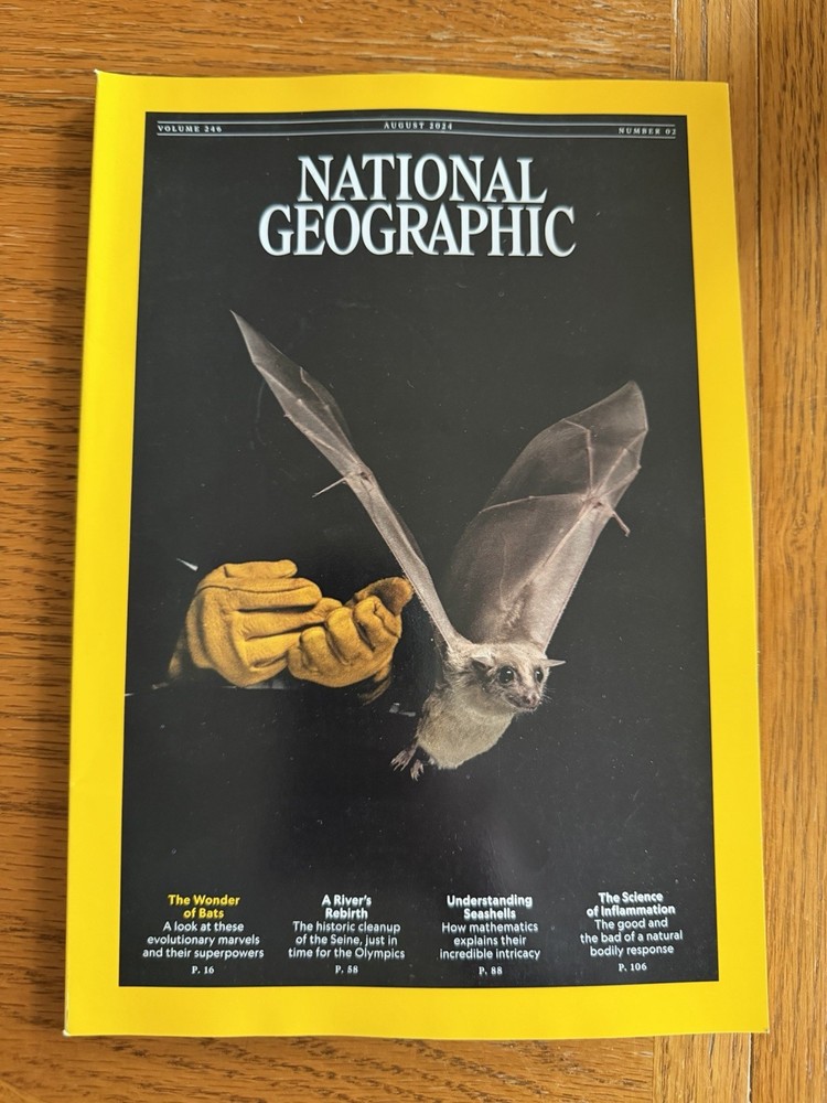 Vintage August 2024 National Geographic Journal Magazine Paperback Book