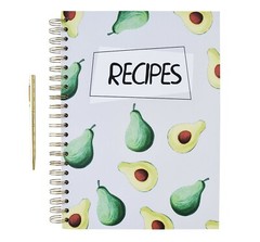 Avocado 8.5” x 11.5” A4 Size recipe book Write In Your Own Recipes W Pen NEW