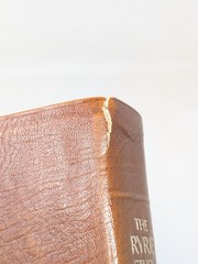 The Ryrie Study Bible NIV Brown Cowhide Leather Red Letter Moody 1986 80s VTG