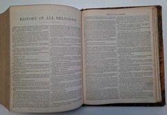Antique 1873 Complete Domestic Bible Illus. Leather Apocrypha Maps Travels