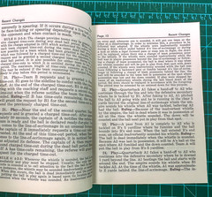 Vintage 1976 Football Case Book Rules National Alliance NFHS Blue Softcover