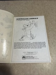 Vintage Australian Animals Sticker Fun Coloring Book 1983 New Unused