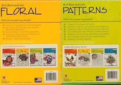 Kick Back & Color to Music Set of 2 Floral and Patterns NEW