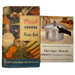 Presto Pressure Cooker Recipe Books Lot – Models 403 404 406 & 1960s VTG Manuals