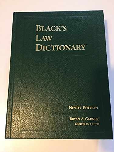 Black’s Law Dictionary – Hardcover, by Garner Bryan A. – Very Good