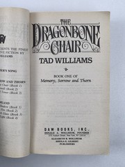 The Dragonbone Chair Tad Williams Book One Memory Sorrow and Thorn 1989