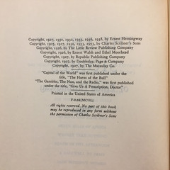 The Short Stories Of Ernest Hemingway 1966 Charles Scribner’s Sons American Lit