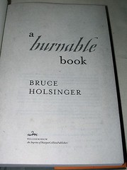 A BURNABLE BOOK by Bruce Holsinger 2014 HC/DJ ~ 1st Edition 1st Printing + Cover