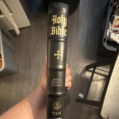 TAN Holy Bible Douay-Rheims Version Hardcover English Leather Bound